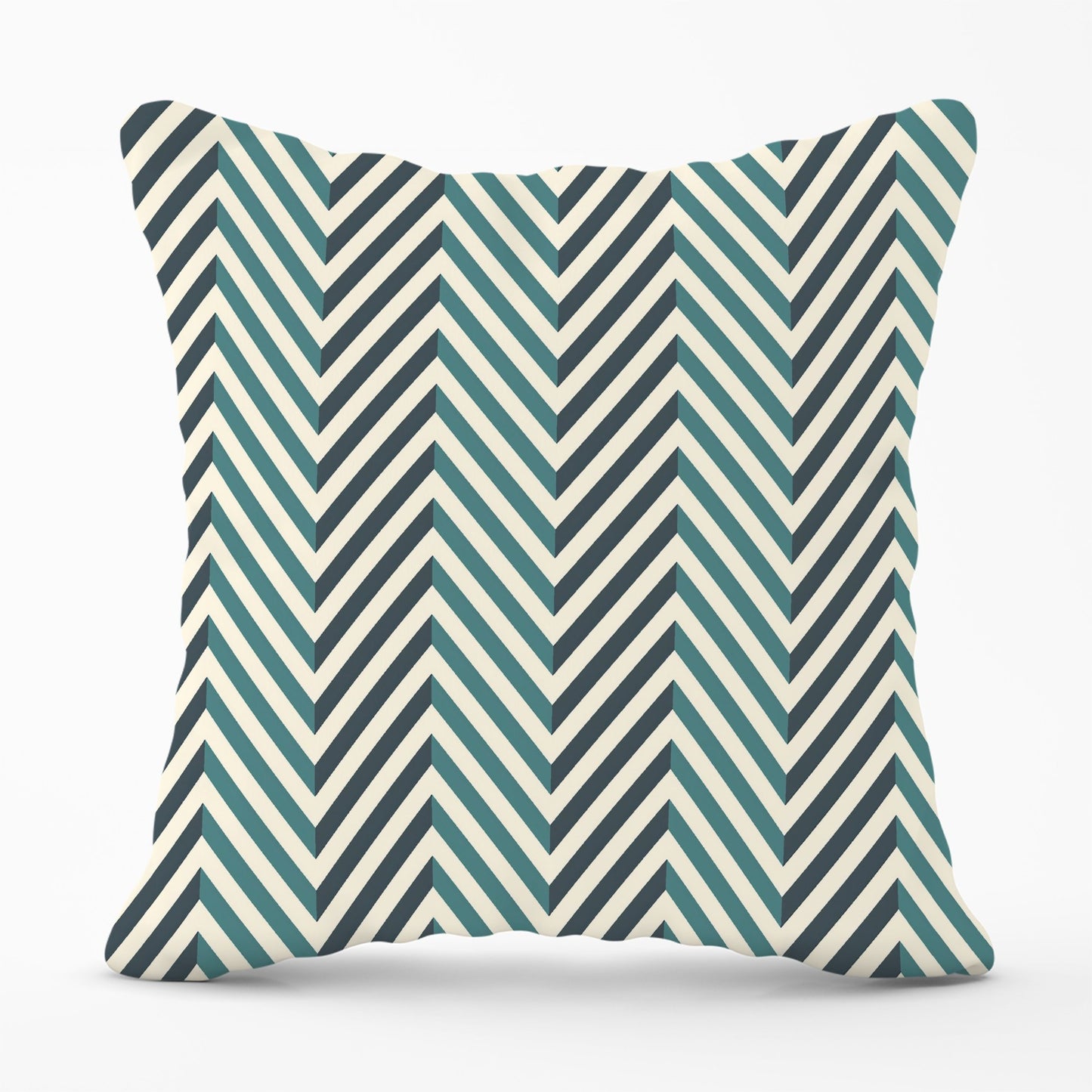 Geometric Herringbone Chevron Blues Cushions
