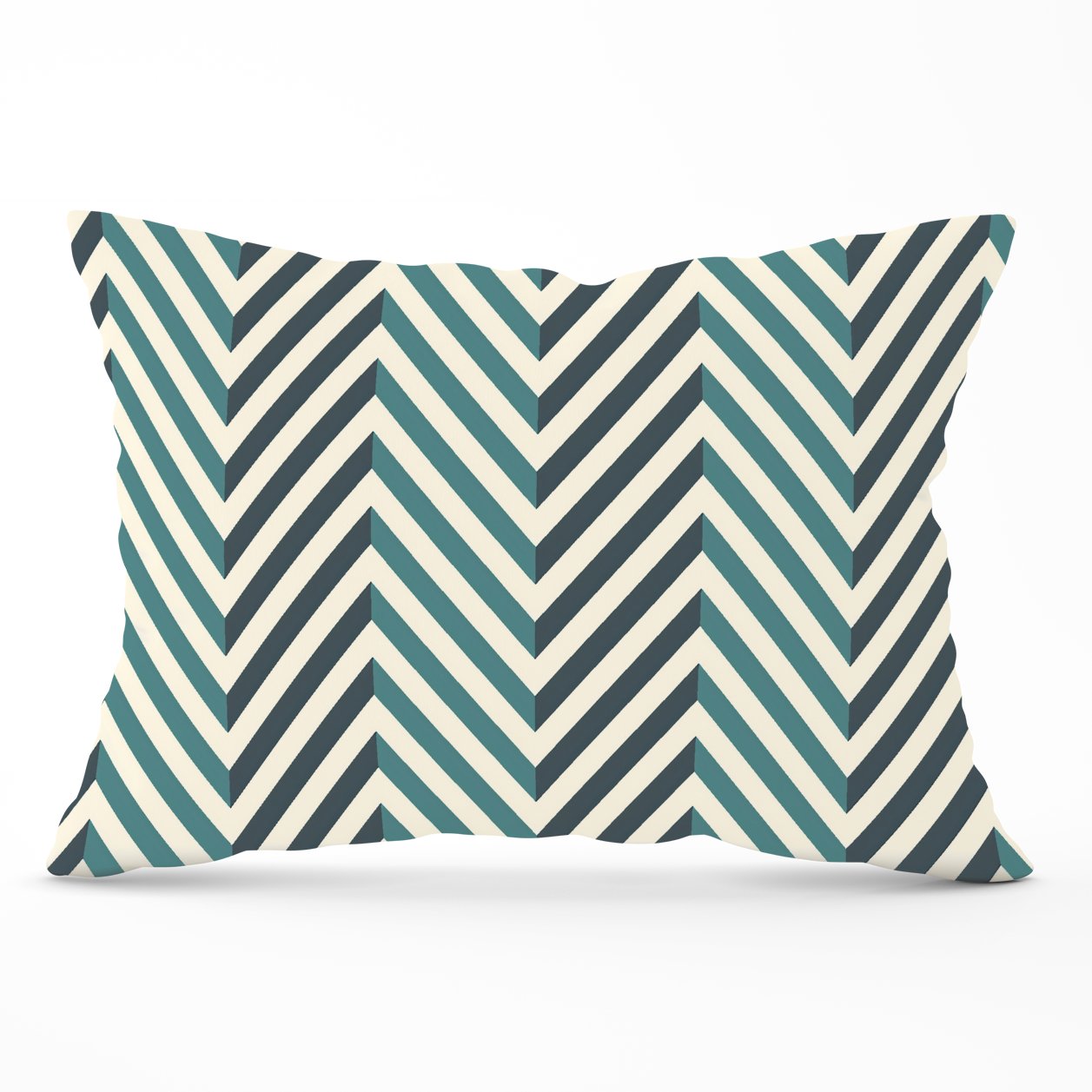 Geometric Herringbone Chevron Blues Cushions