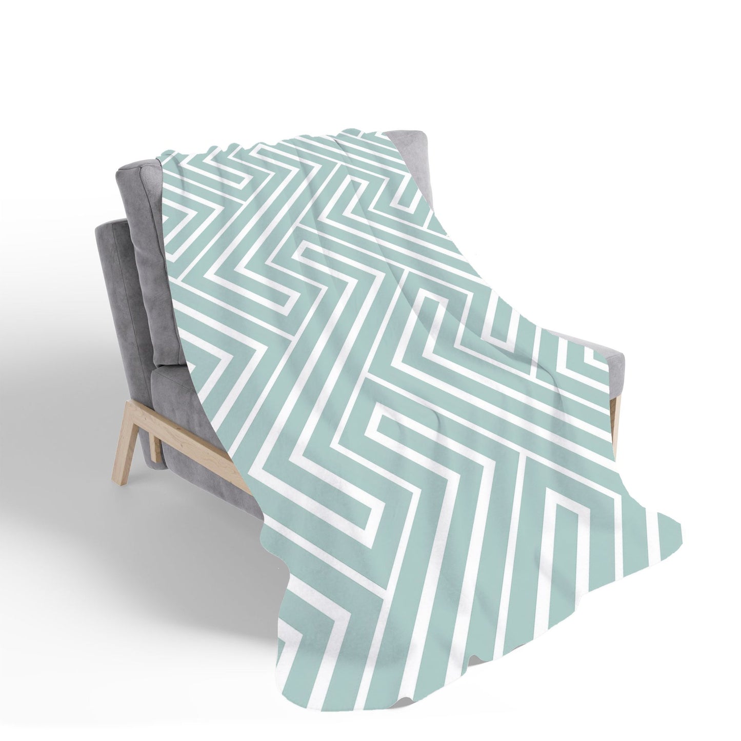 Geometric Modern Ornment Sherpa Blanket