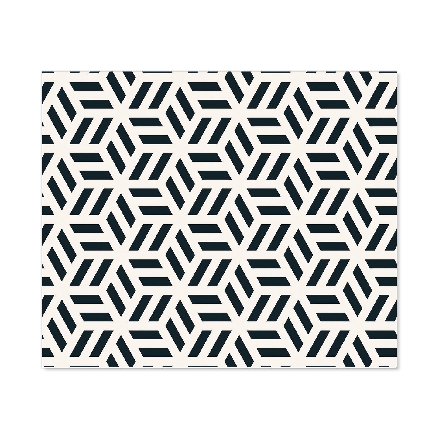 Geometric Monochrome Hexagonal Pattern Kitchen Splashback