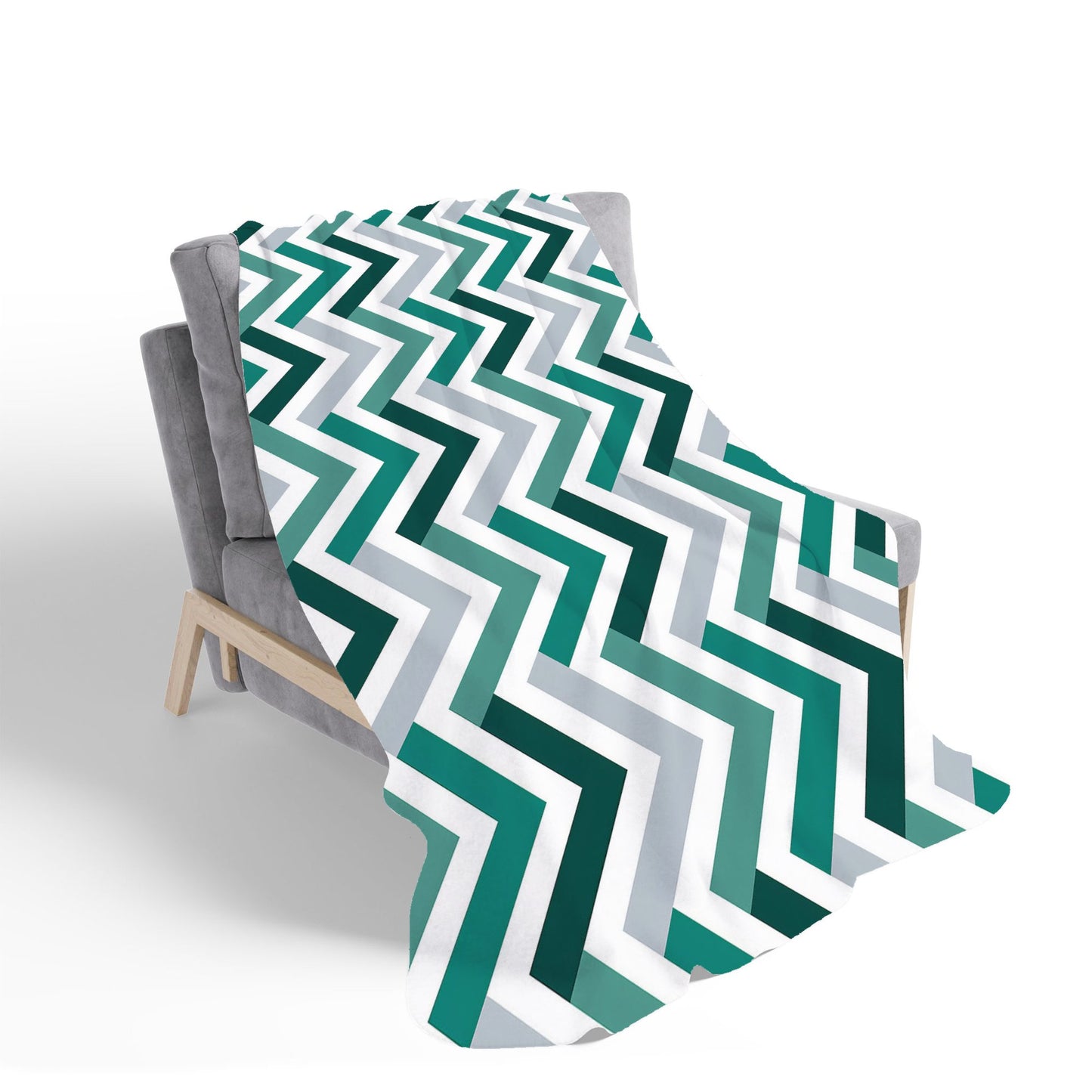 Geometric Retro Vintage Chevron Pattern Sherpa Blanket