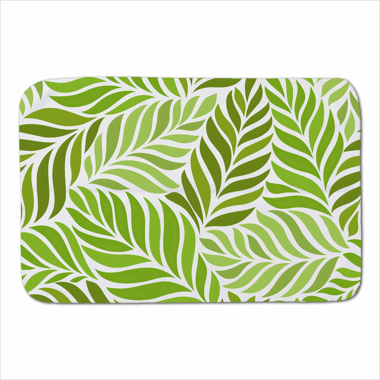 Green Leaf Pattern Sherpa Blanket
