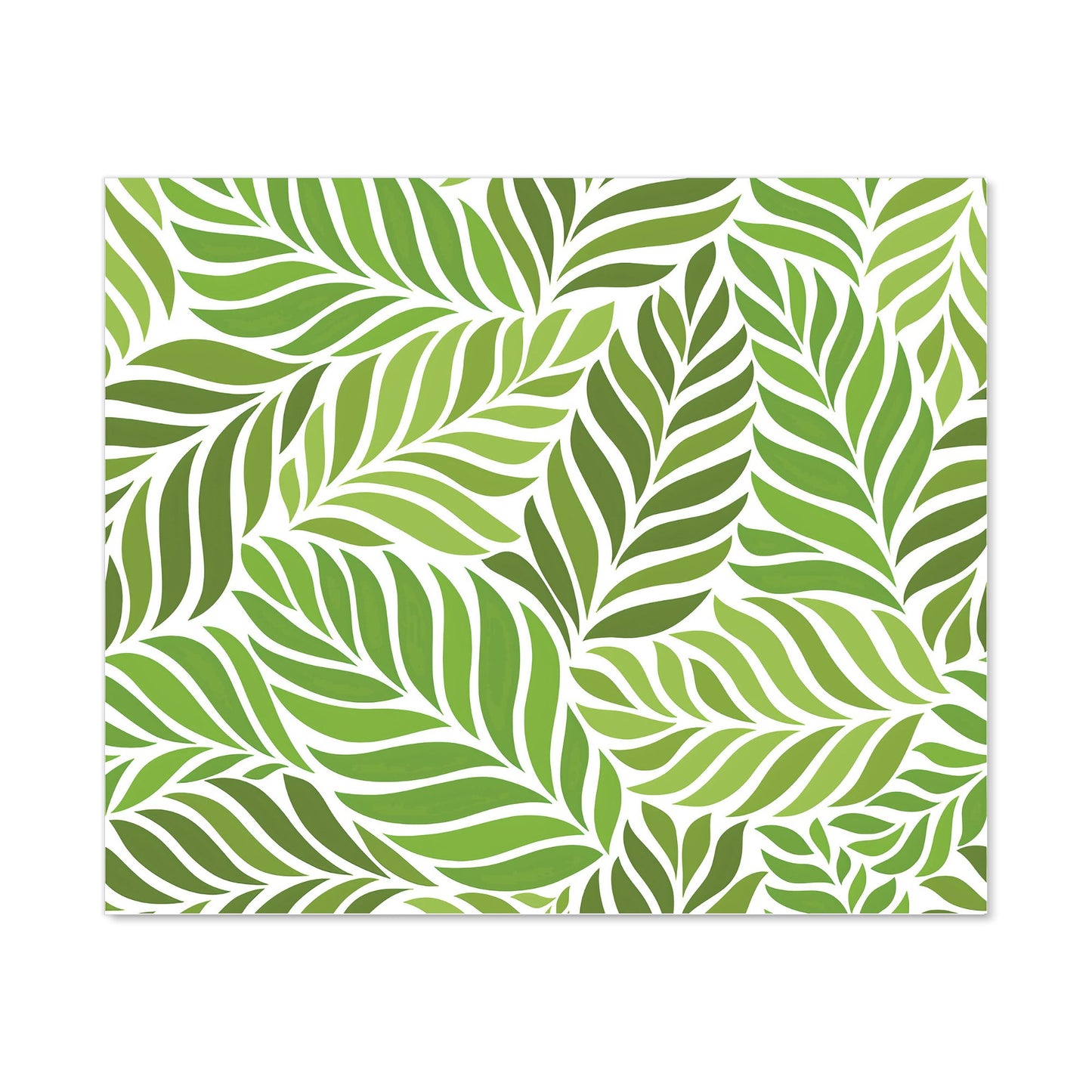 Green Leaf Pattern Kitchen Splashback