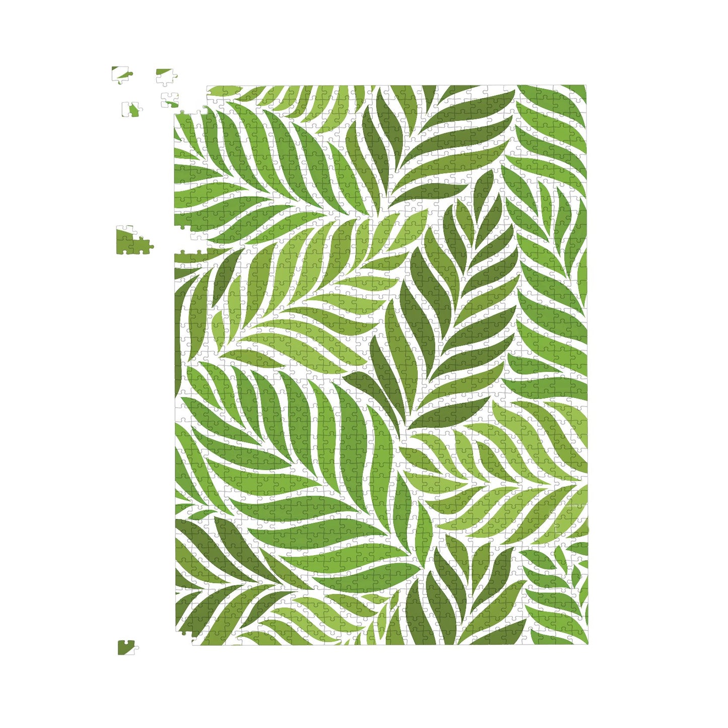 Green Leaf Pattern Jigsaw Puzzle