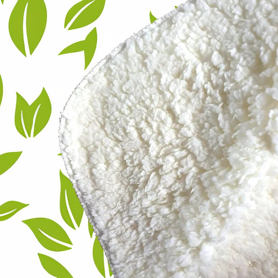 Green Leaves Sherpa Blanket