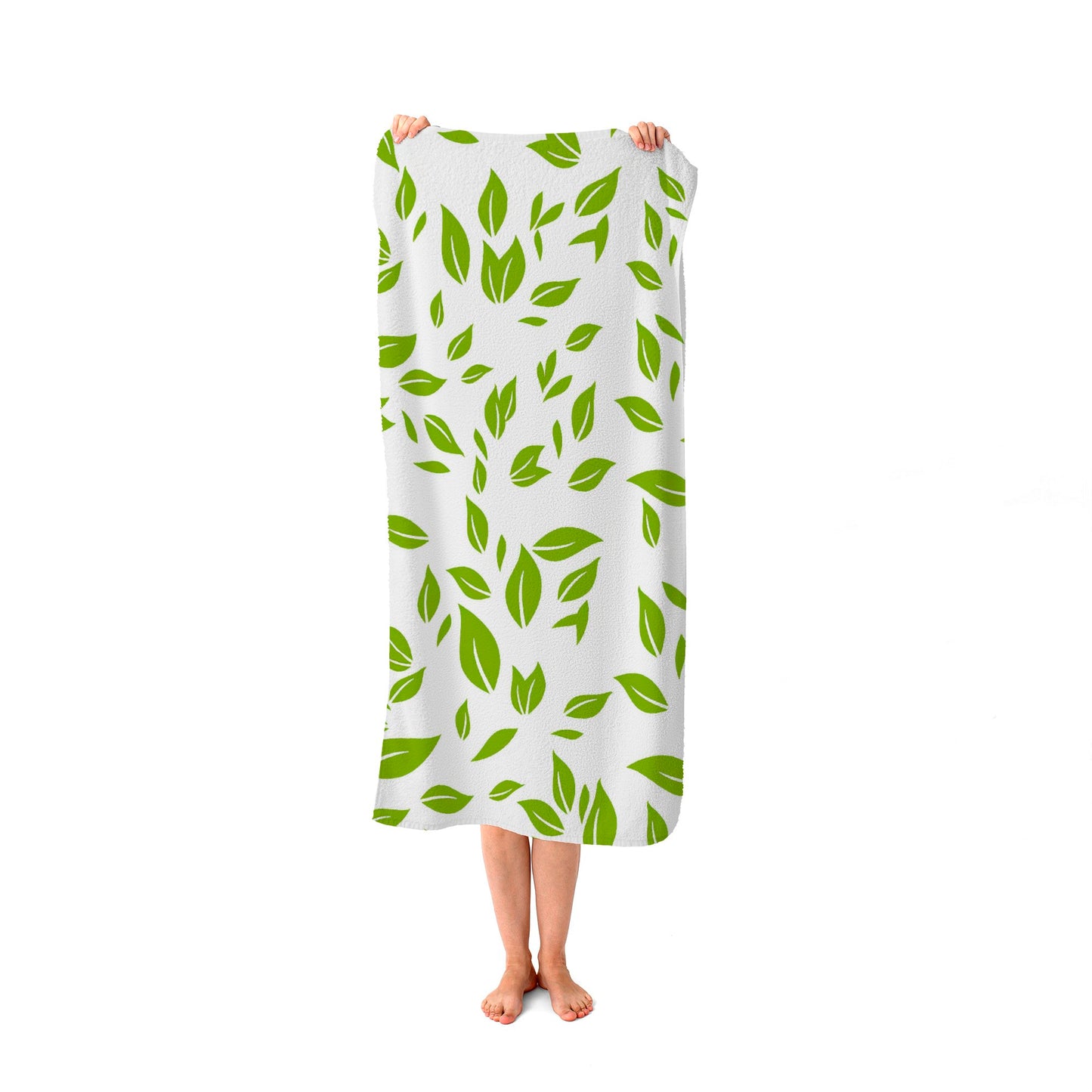 Green Leaves Beach Towel