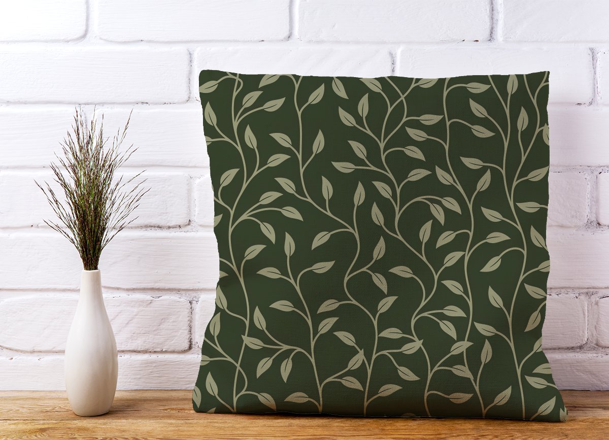Green Shrub With Leaves Cushions