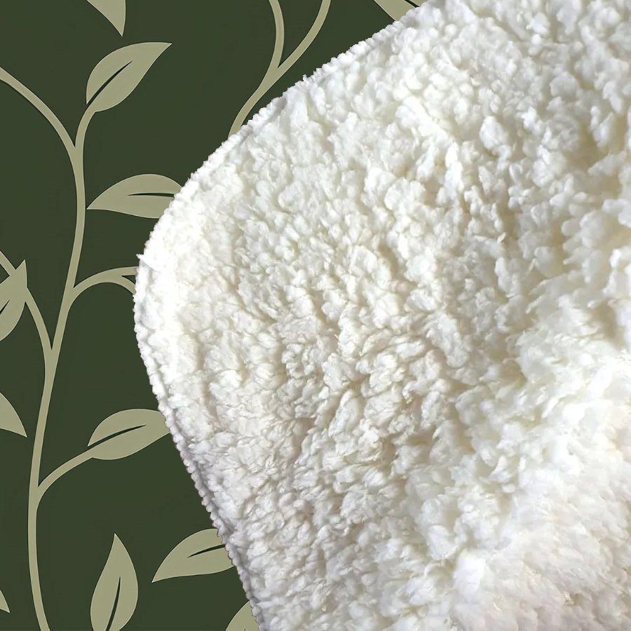 Green Shrub With Leaves Sherpa Blanket