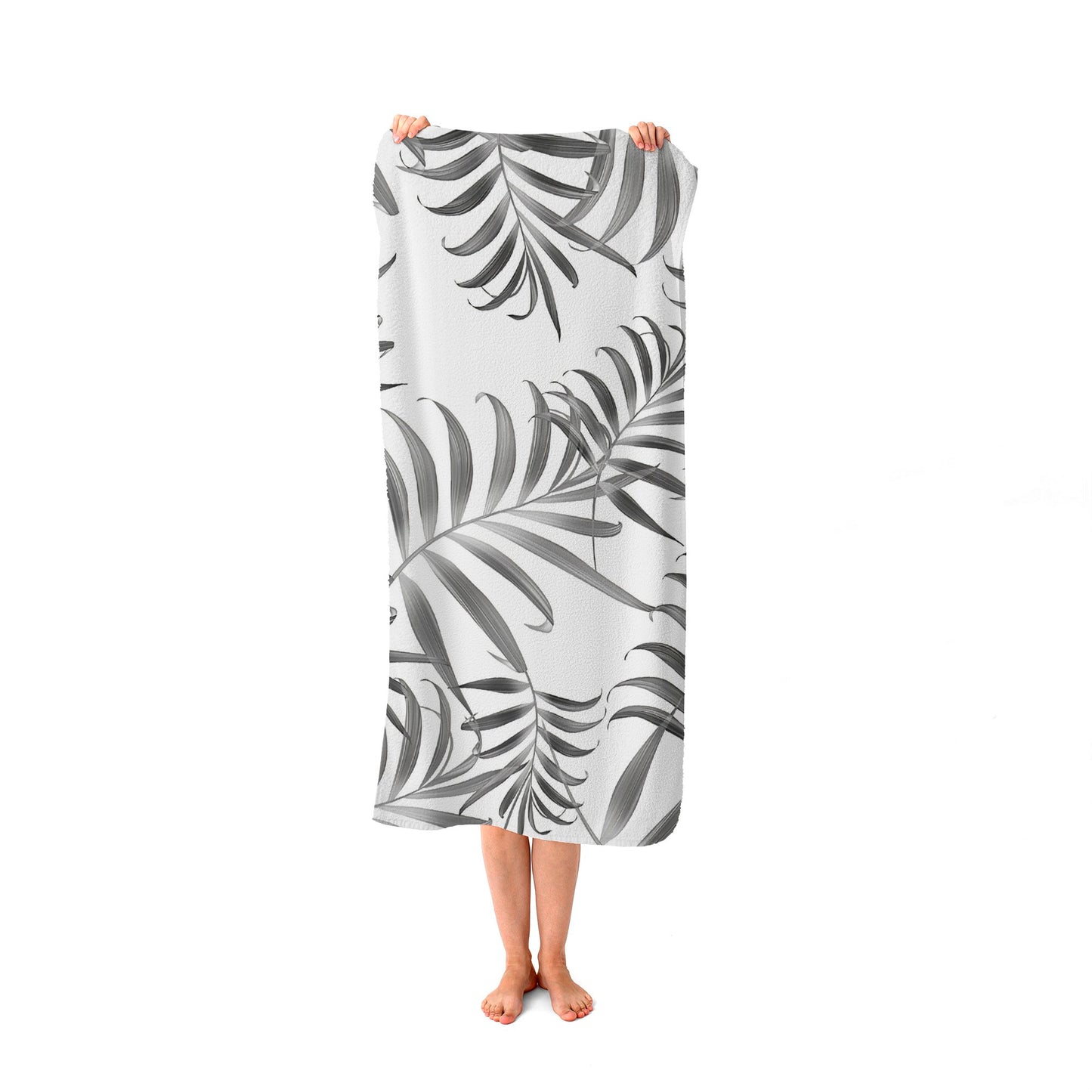 Hawaiian Style Palm Leaves Beach Towel