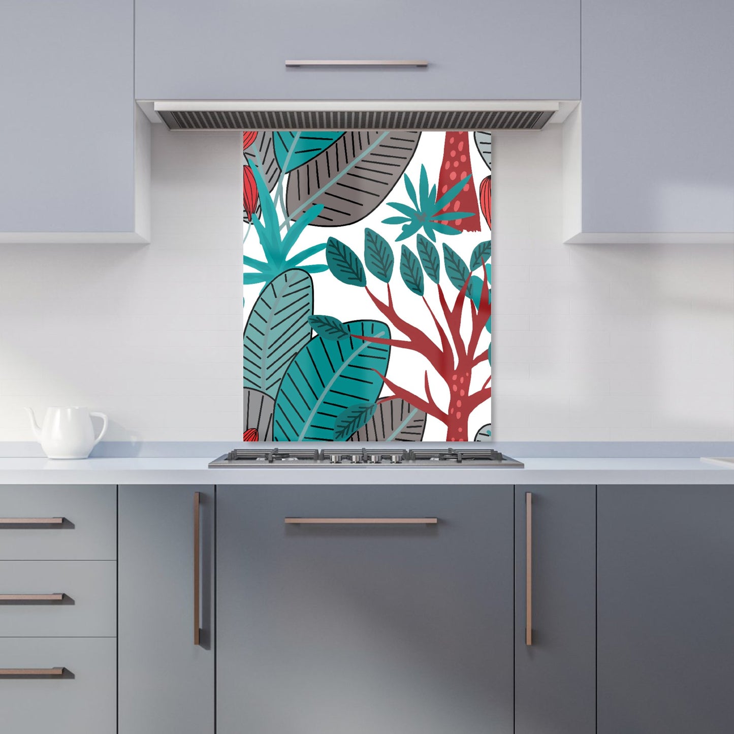 Jungle Exotic Summer Tropical Leaves Kitchen Splashback