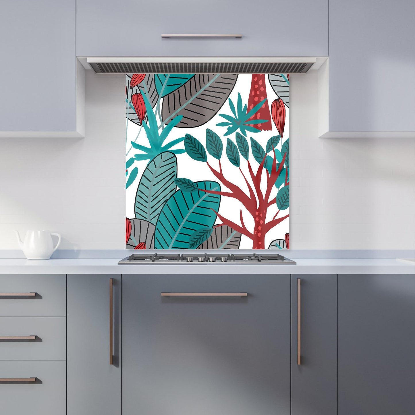 Jungle Exotic Summer Tropical Leaves Kitchen Splashback
