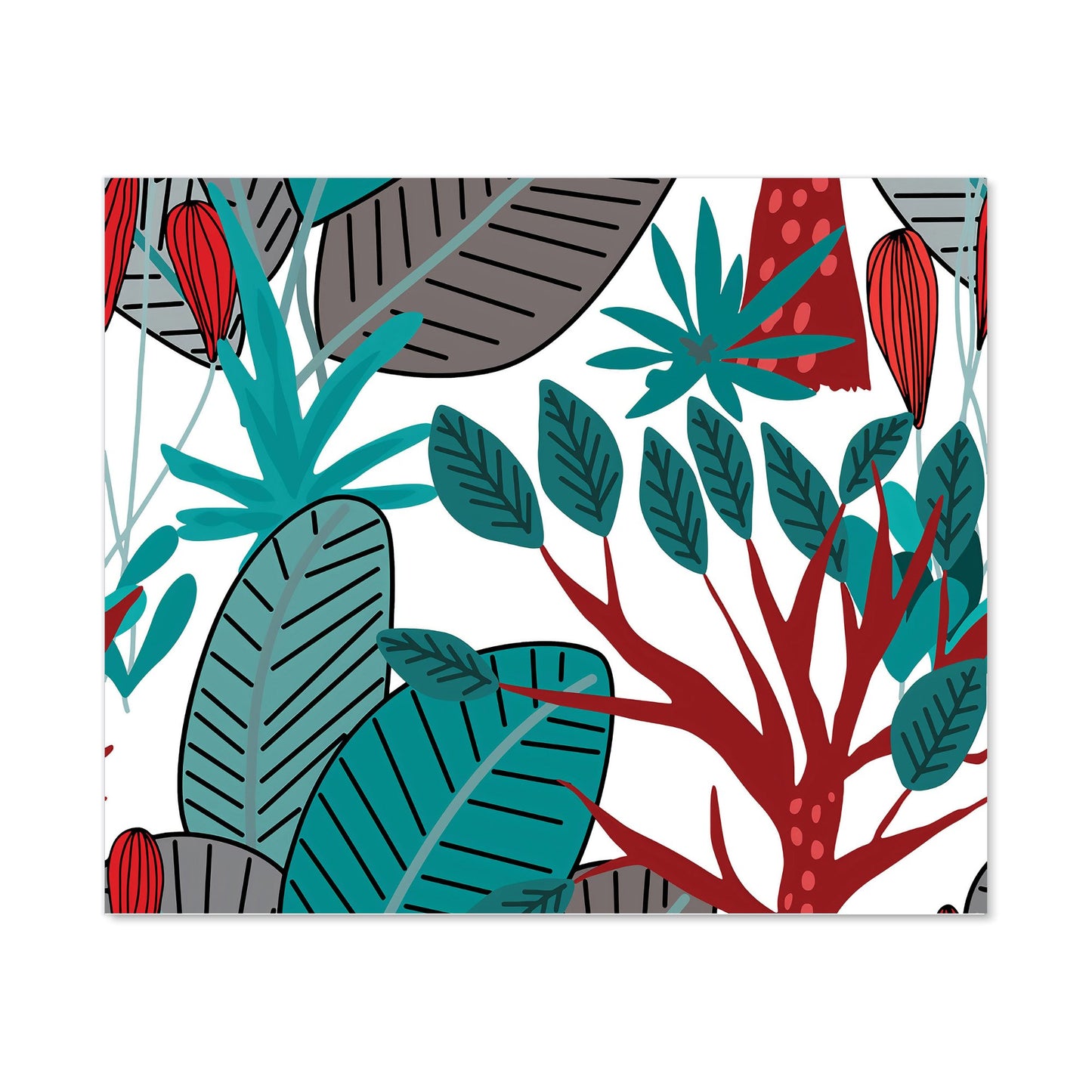Jungle Exotic Summer Tropical Leaves Kitchen Splashback
