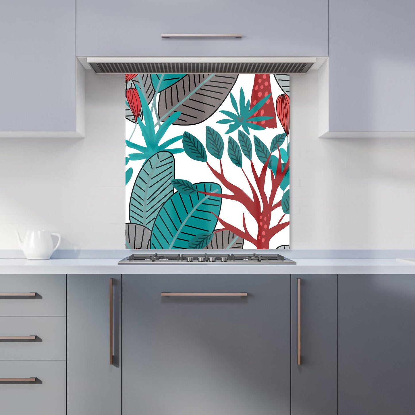 Jungle Exotic Summer Tropical Leaves Kitchen Splashback