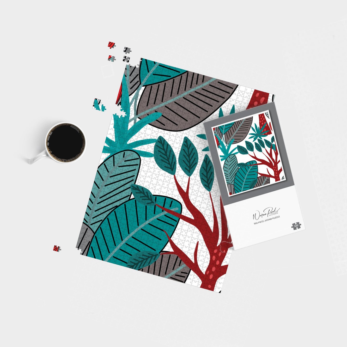 Jungle Exotic Summer Tropical Leaves Jigsaw Puzzle