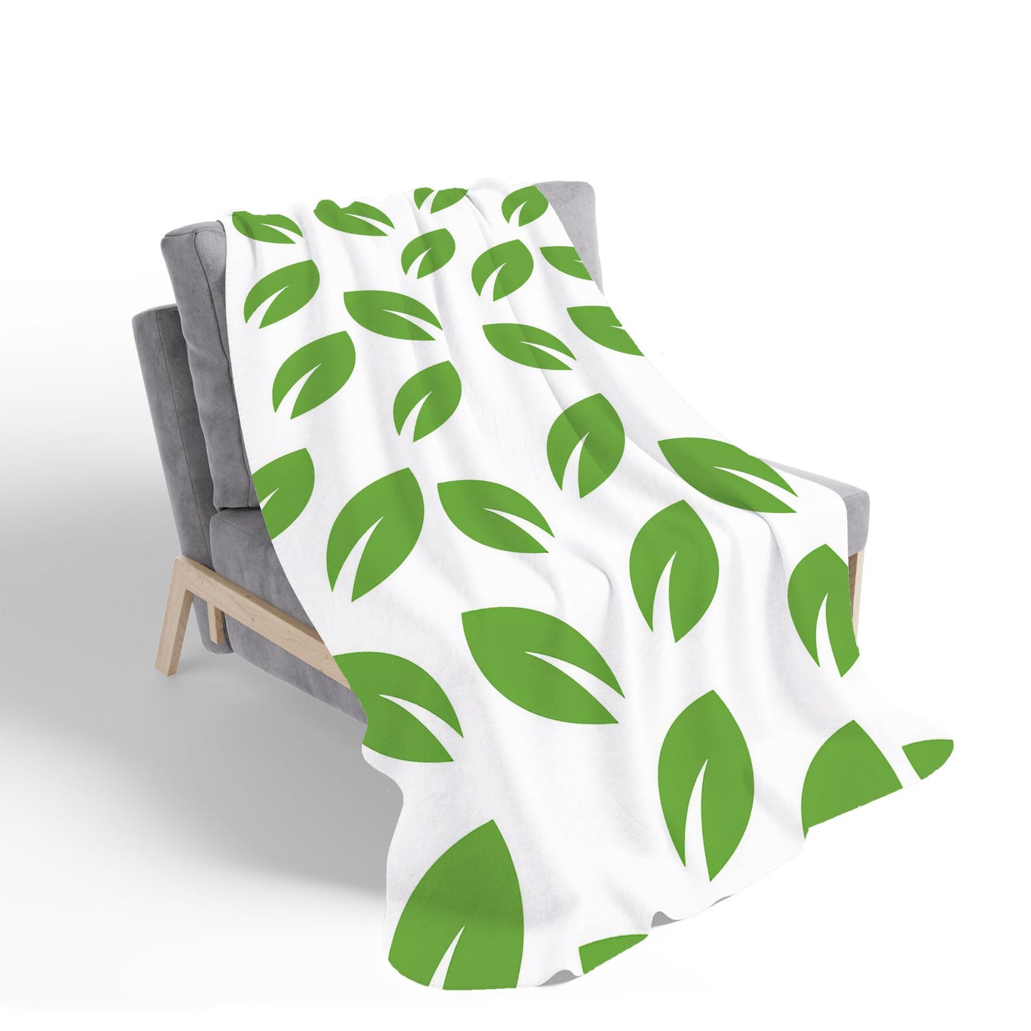 Leaves Pattern Sherpa Blanket