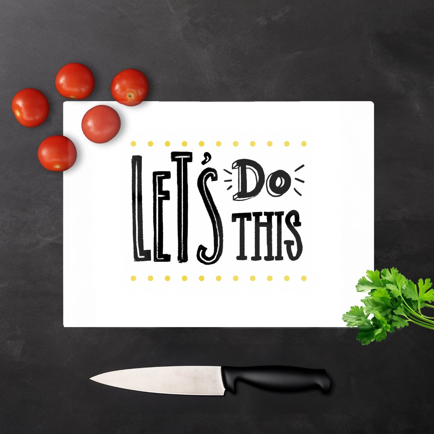 Lets Do This Glass Chopping Board