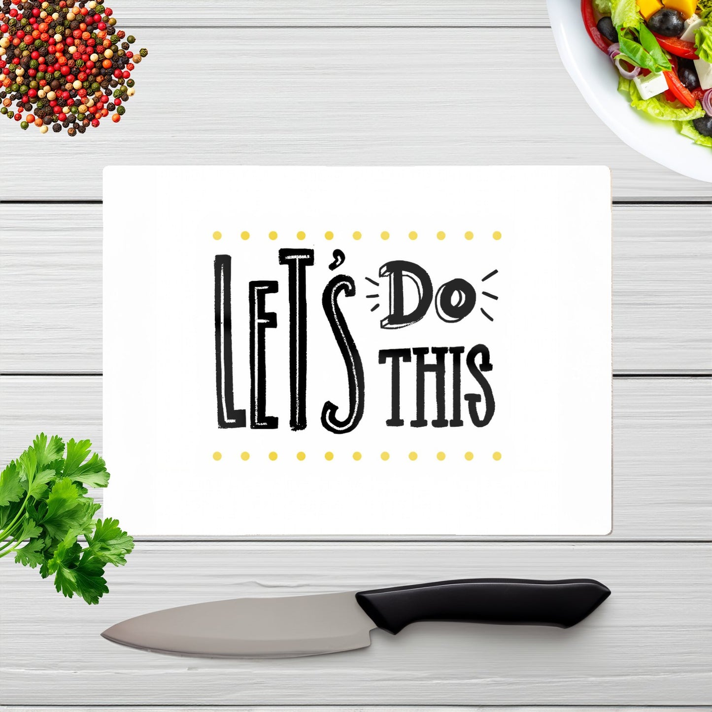 Lets Do This Glass Chopping Board
