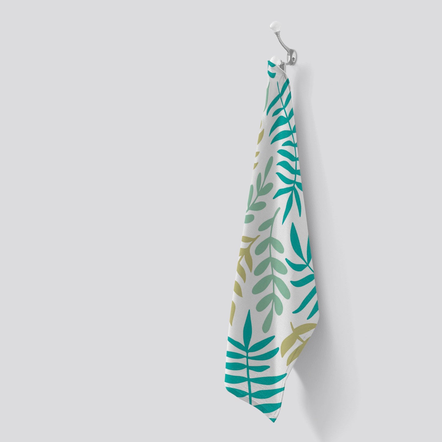 Multicolor Leafs And Branches Tea Towel