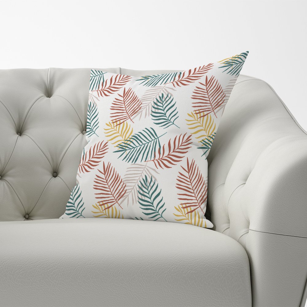 Palm Branches In Natural Colors Cushions