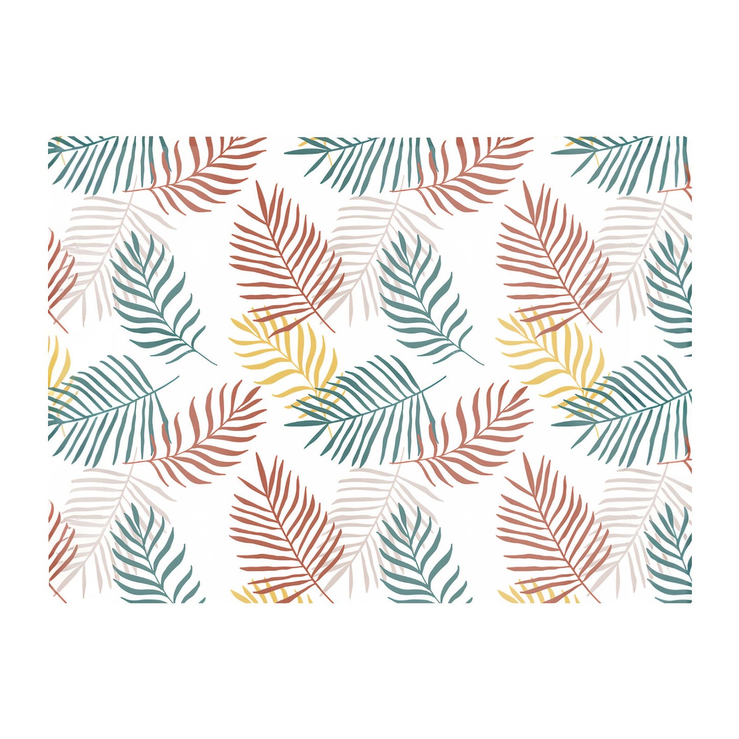 Palm Branches In Natural Colors Glass Chopping Board