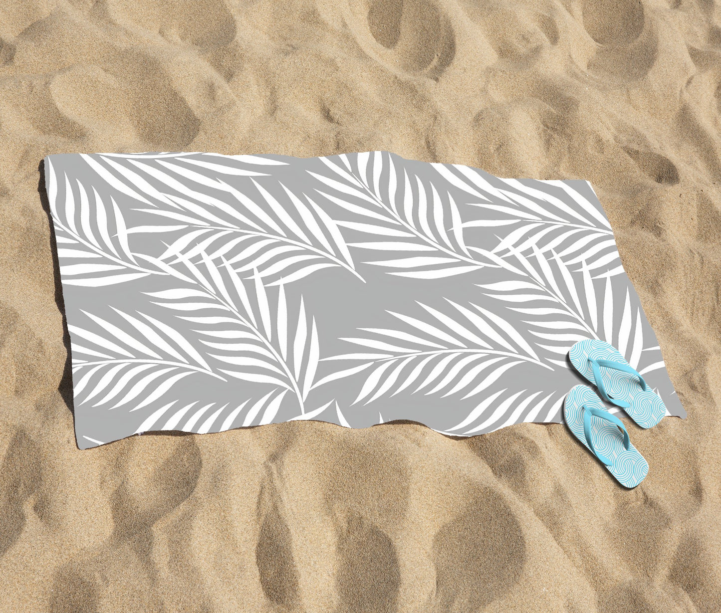 Palm Tree Leaves Beach Towel