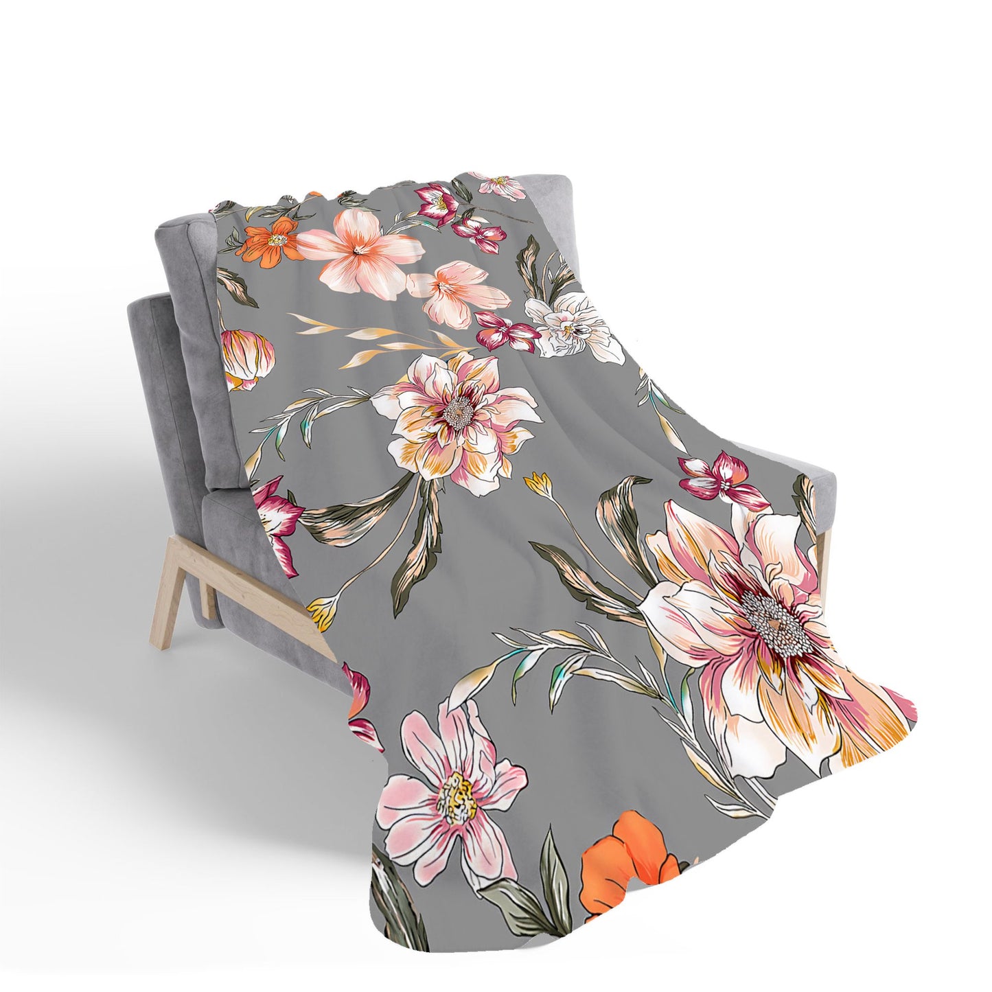 Peony, Lily, Tulip, Daisy Sherpa Blanket