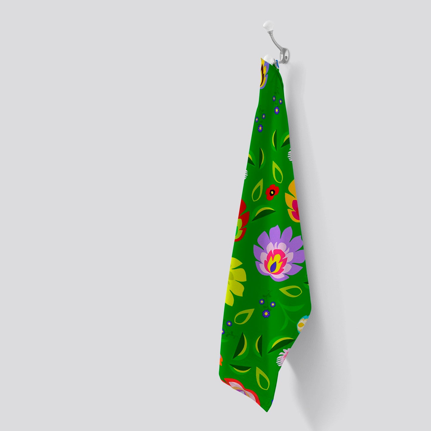 Polish Folk Floral Tea Towel