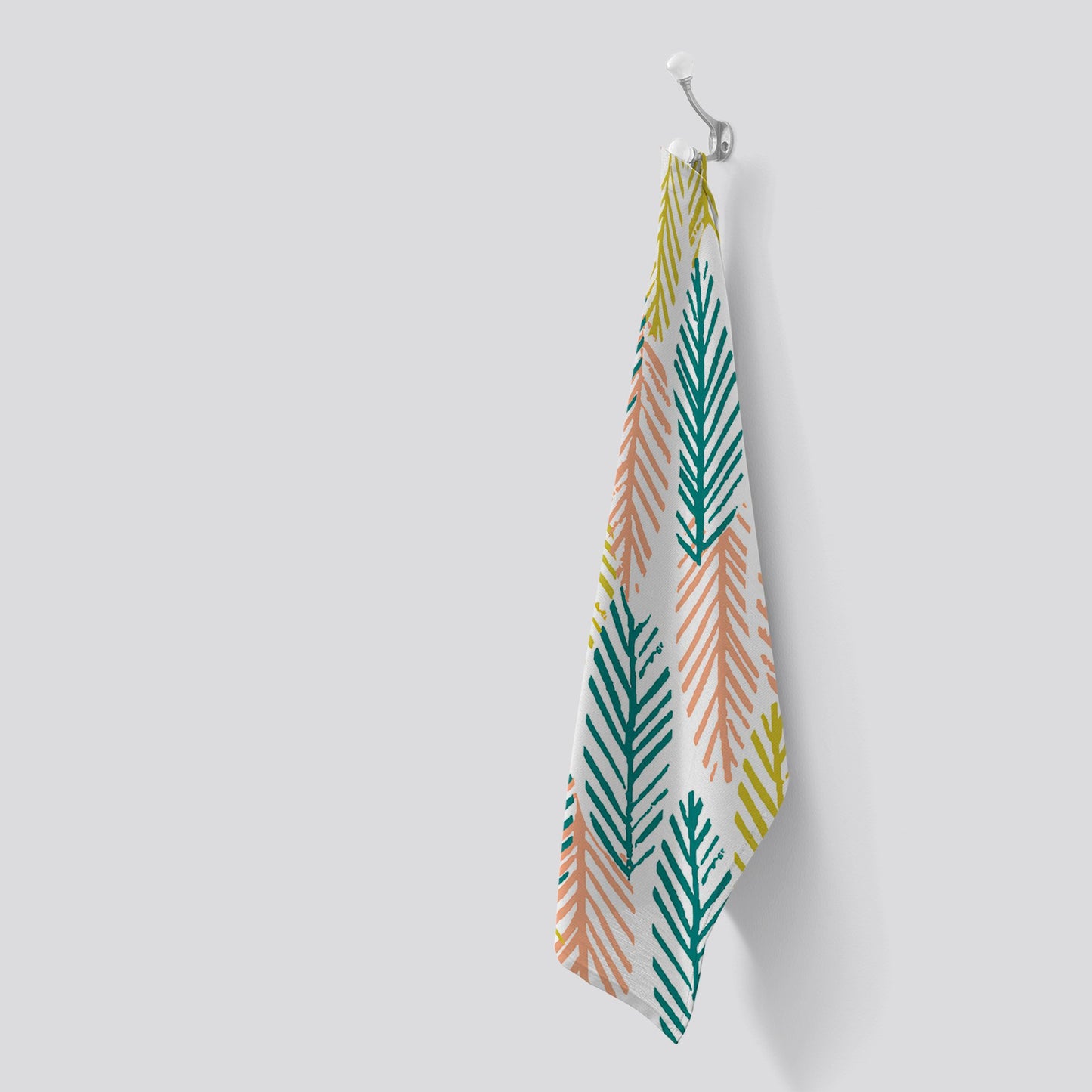 Scandinavian Style Foliage Tea Towel