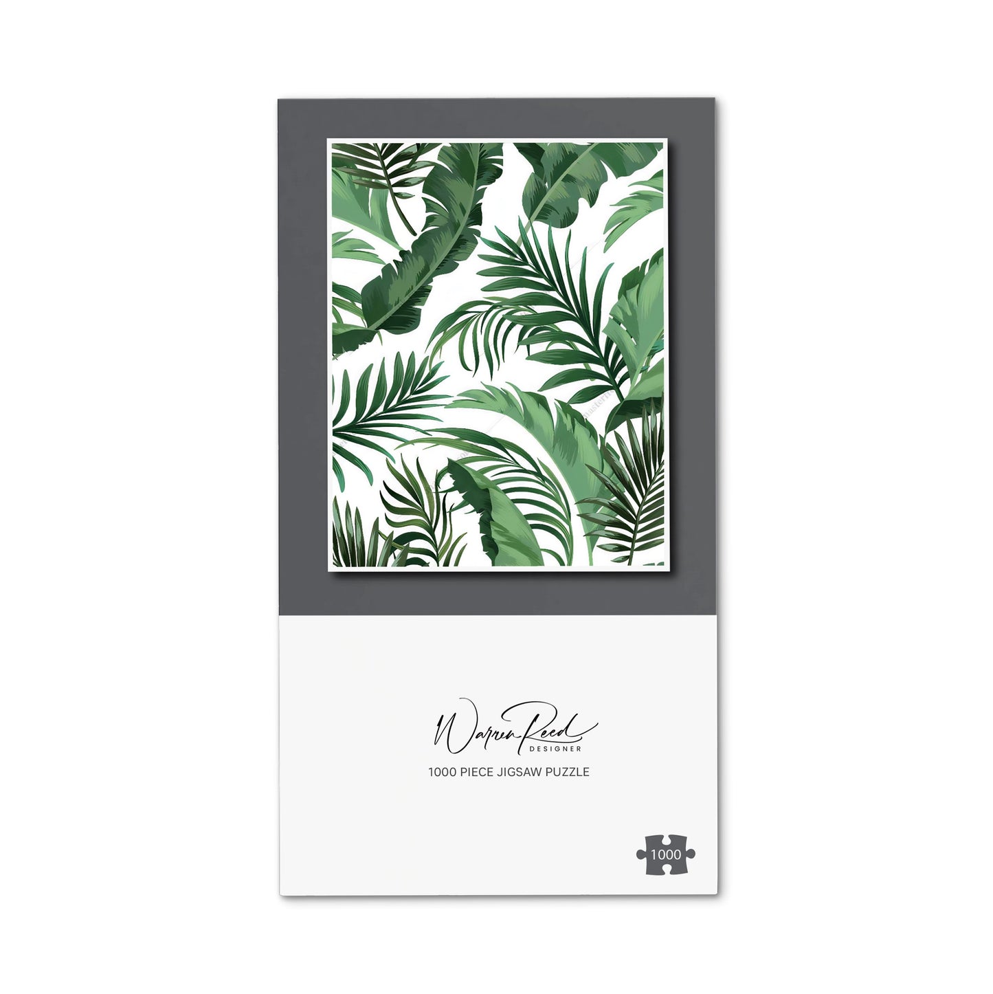 Trendy Tropical Leaves Jigsaw Puzzle