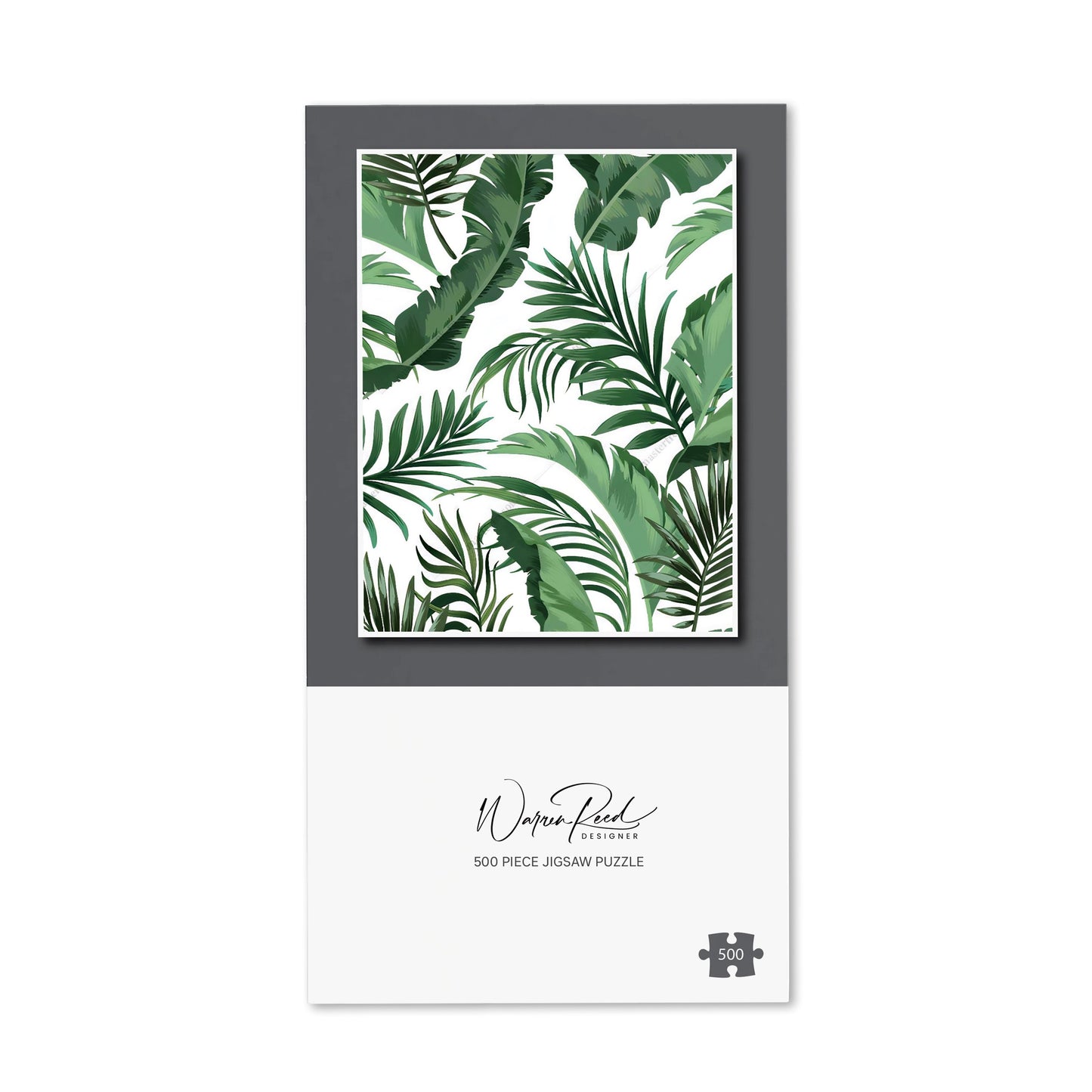 Trendy Tropical Leaves Jigsaw Puzzle
