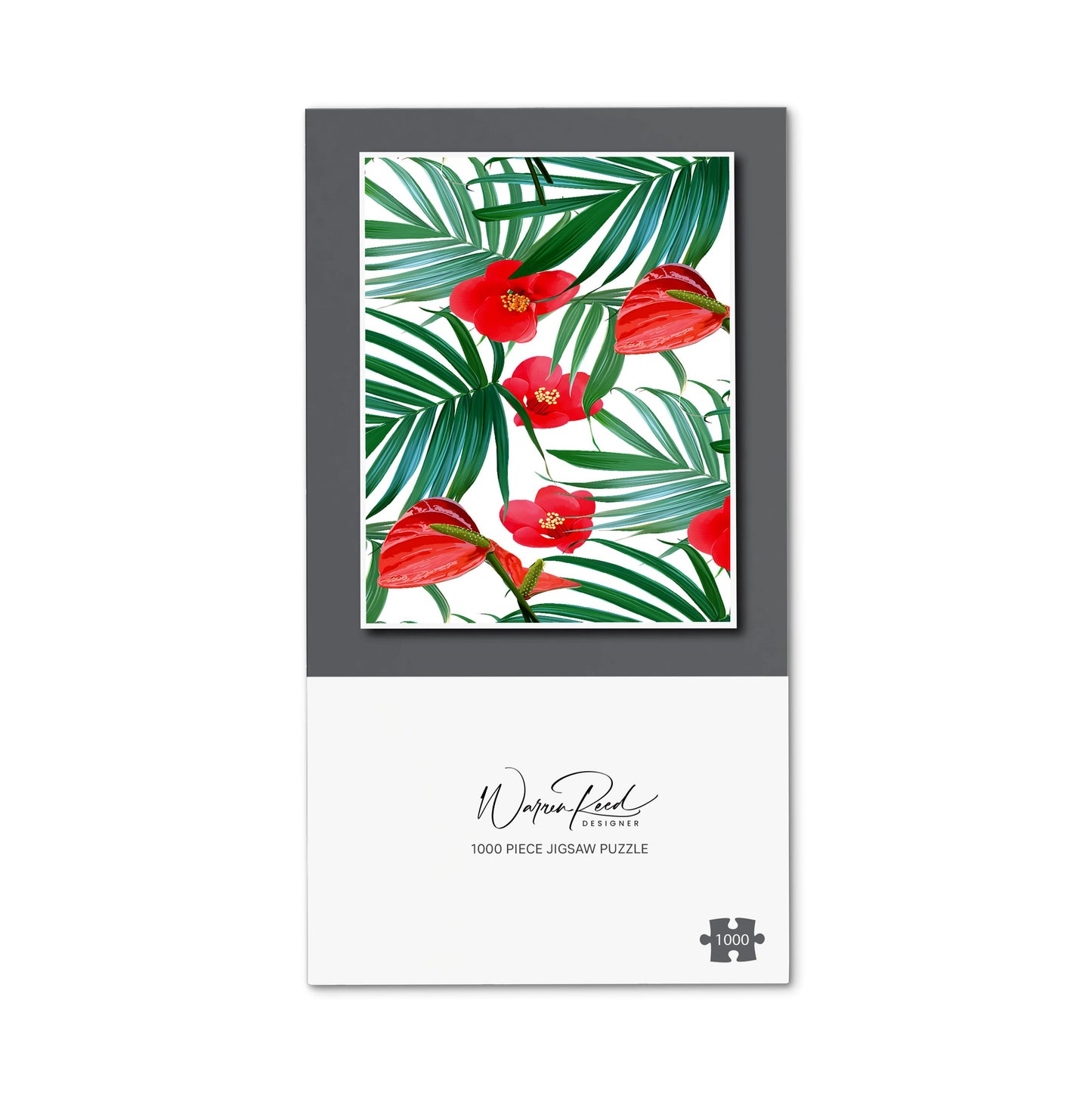 Tropical Flowers, Palm Leaves Hawaiian Jigsaw Puzzle