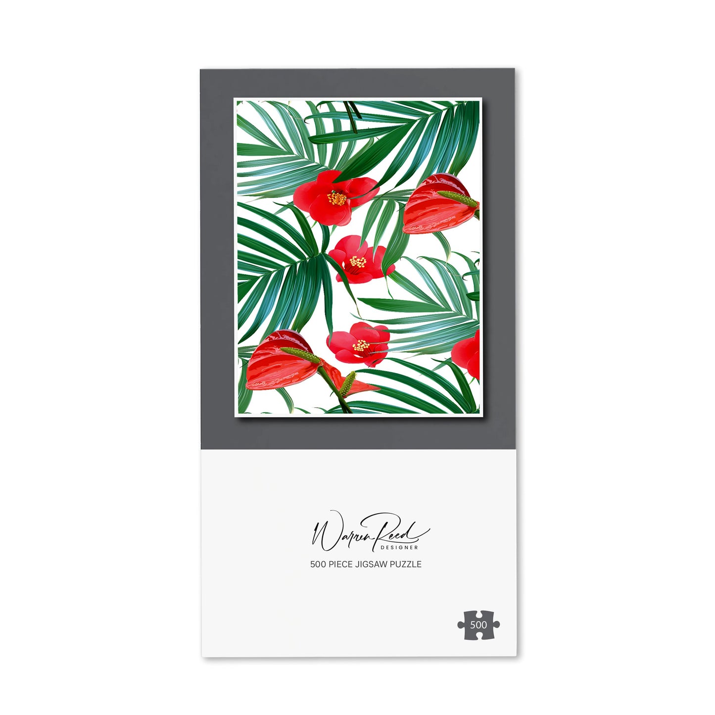 Tropical Flowers, Palm Leaves Hawaiian Jigsaw Puzzle