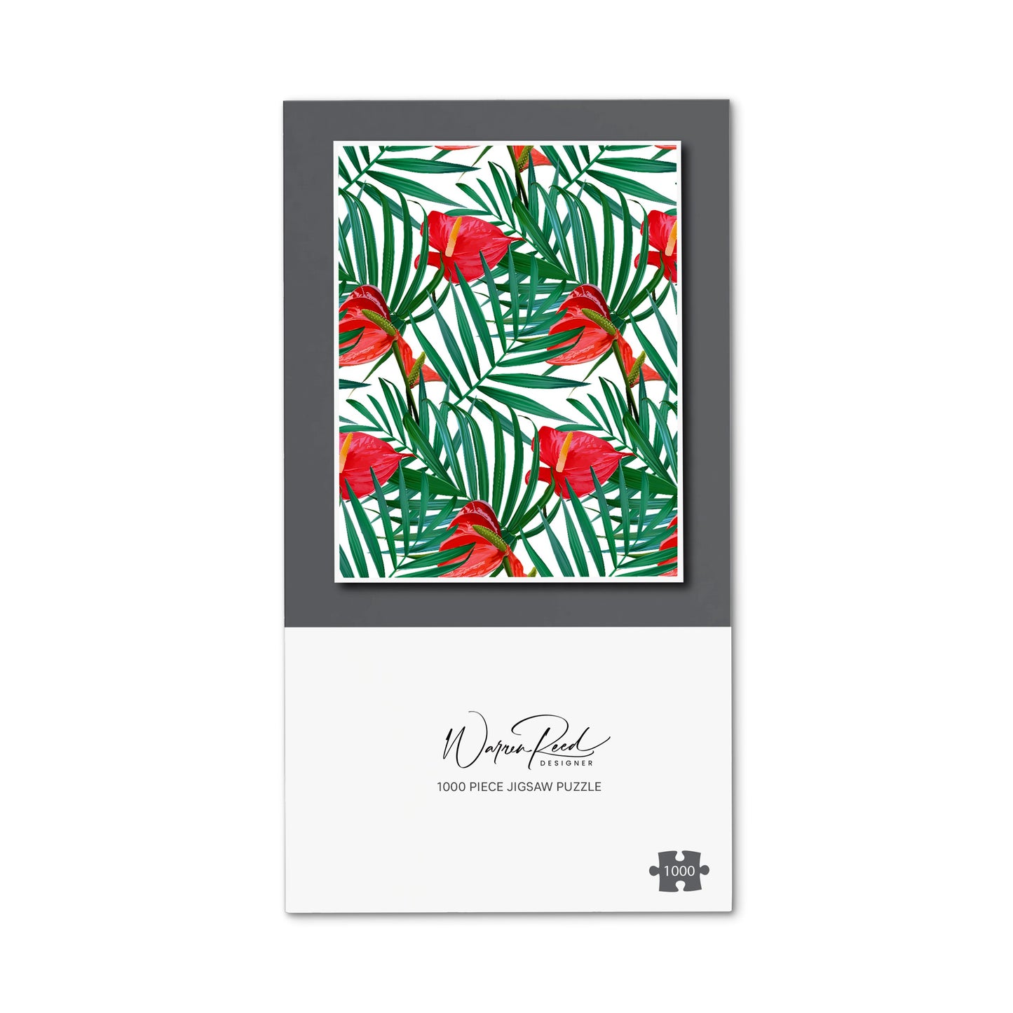 Tropical Flowers And Palm Leaves Jigsaw Puzzle