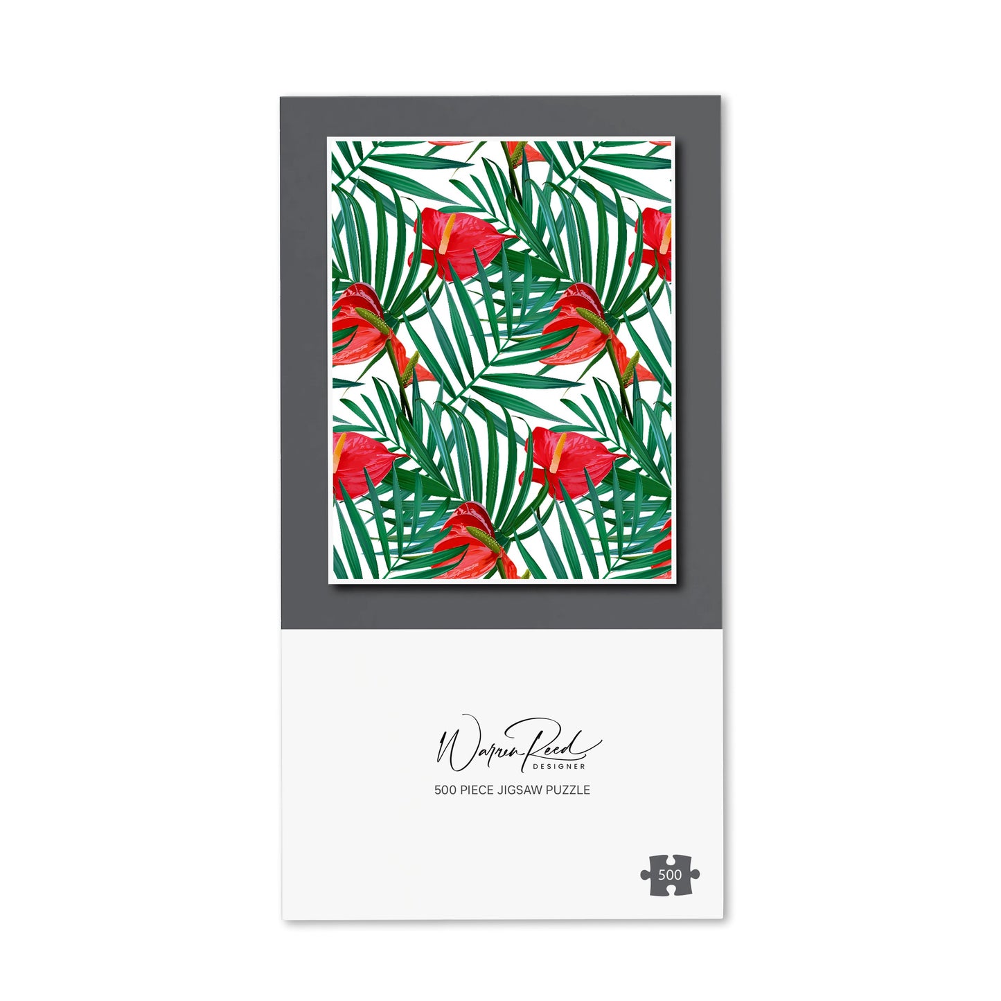 Tropical Flowers And Palm Leaves Jigsaw Puzzle