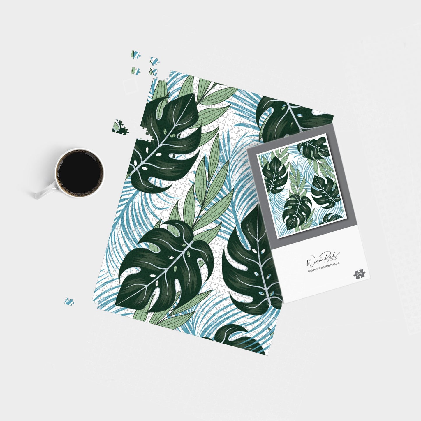 Tropical Pattern, Bright Plants, Flowers Jigsaw Puzzle
