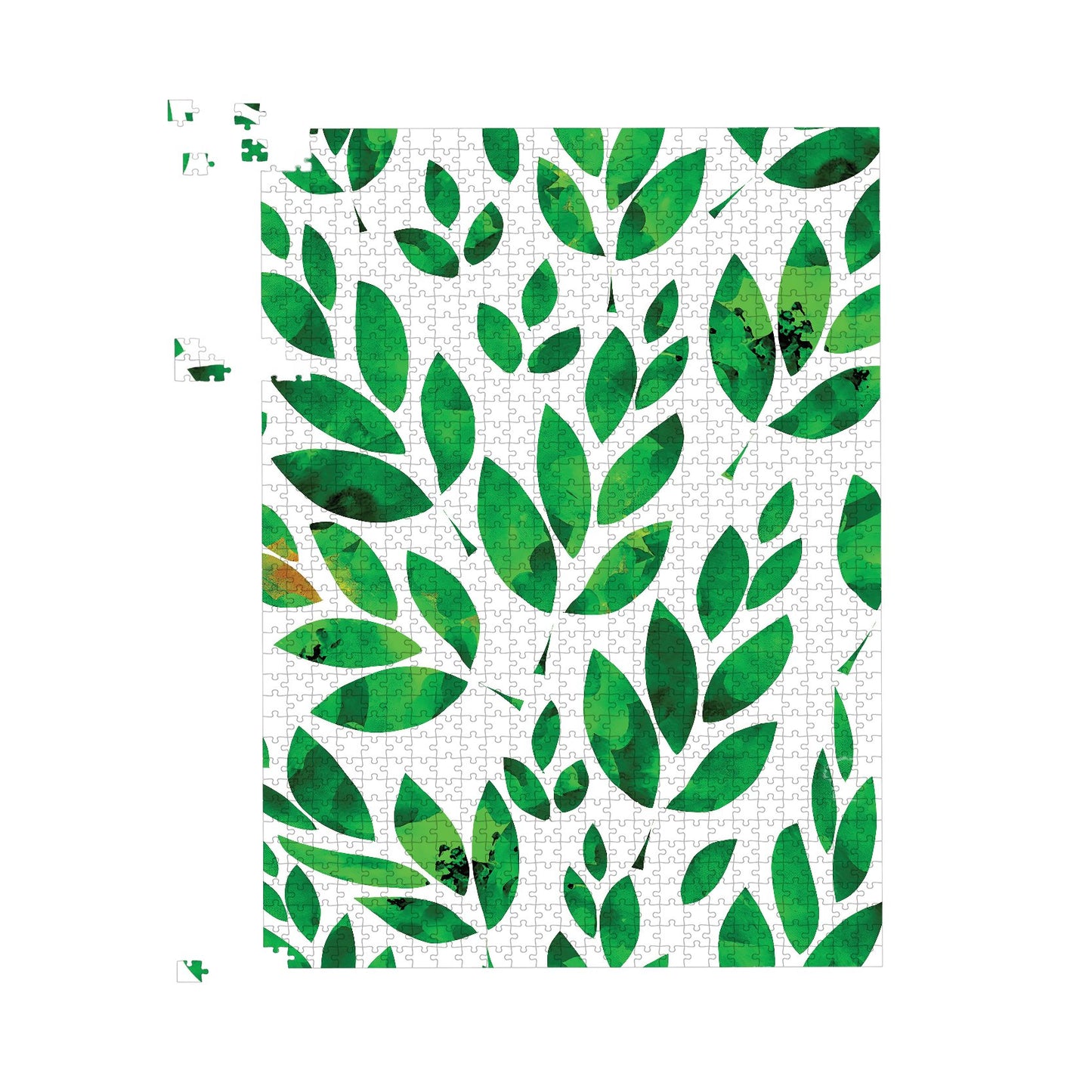 Watercolor Abstract Leaves Jigsaw Puzzle