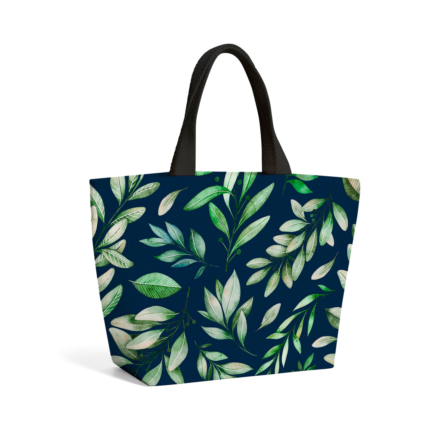 Watercolor Leaves Beach Shopper Tote Bag