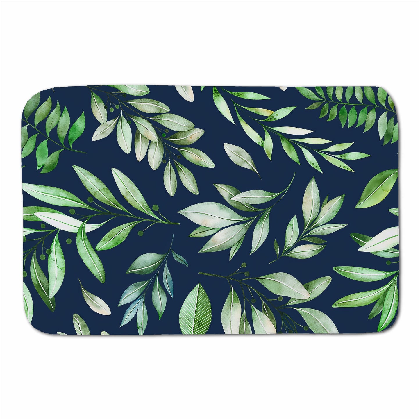 Watercolor Leaves Sherpa Blanket