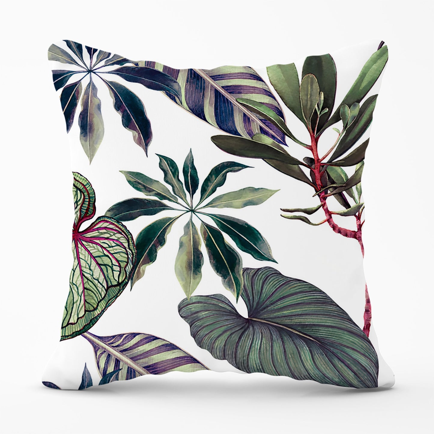 Watercolor Tropical Leaf Cushions