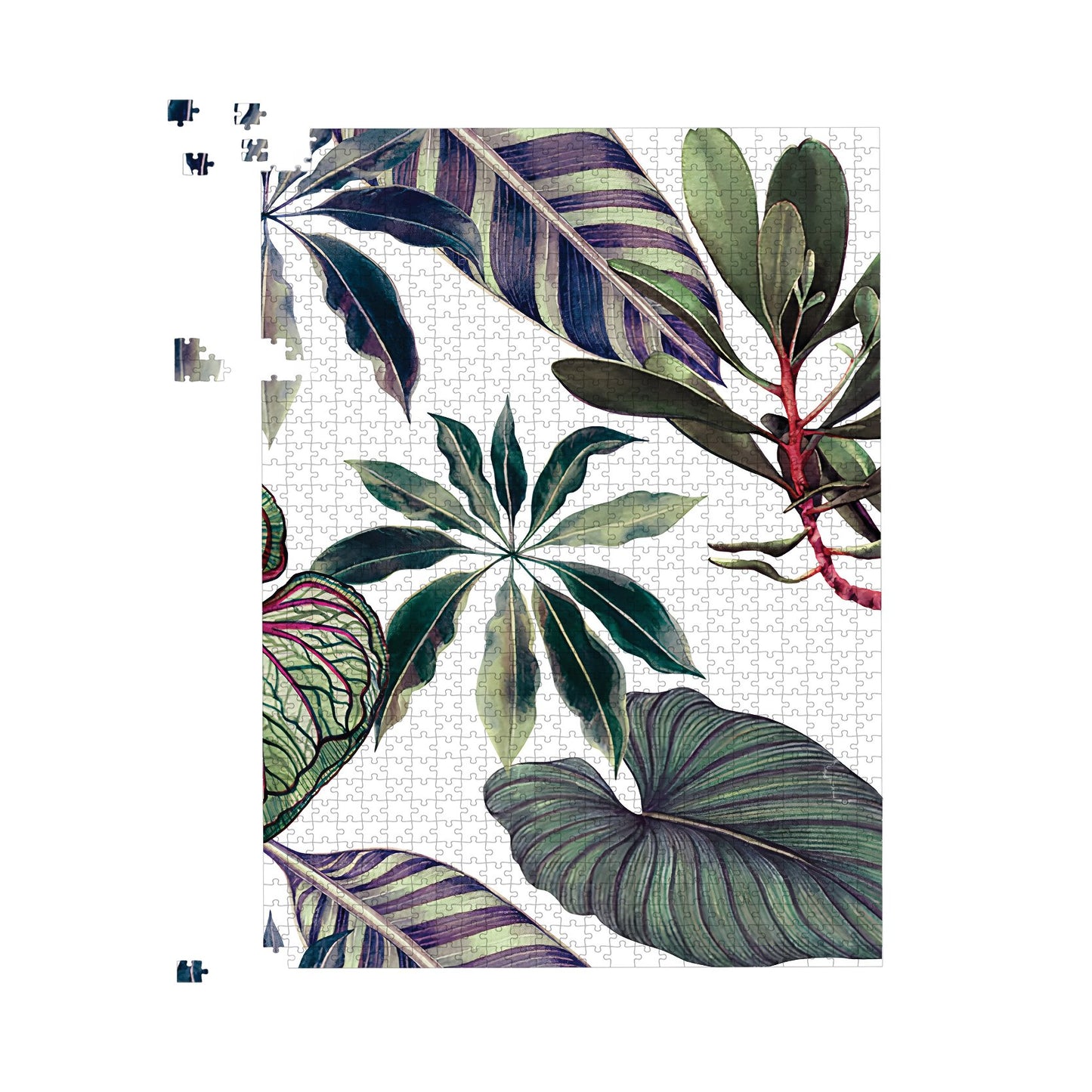 Watercolor Tropical Leaf Jigsaw Puzzle