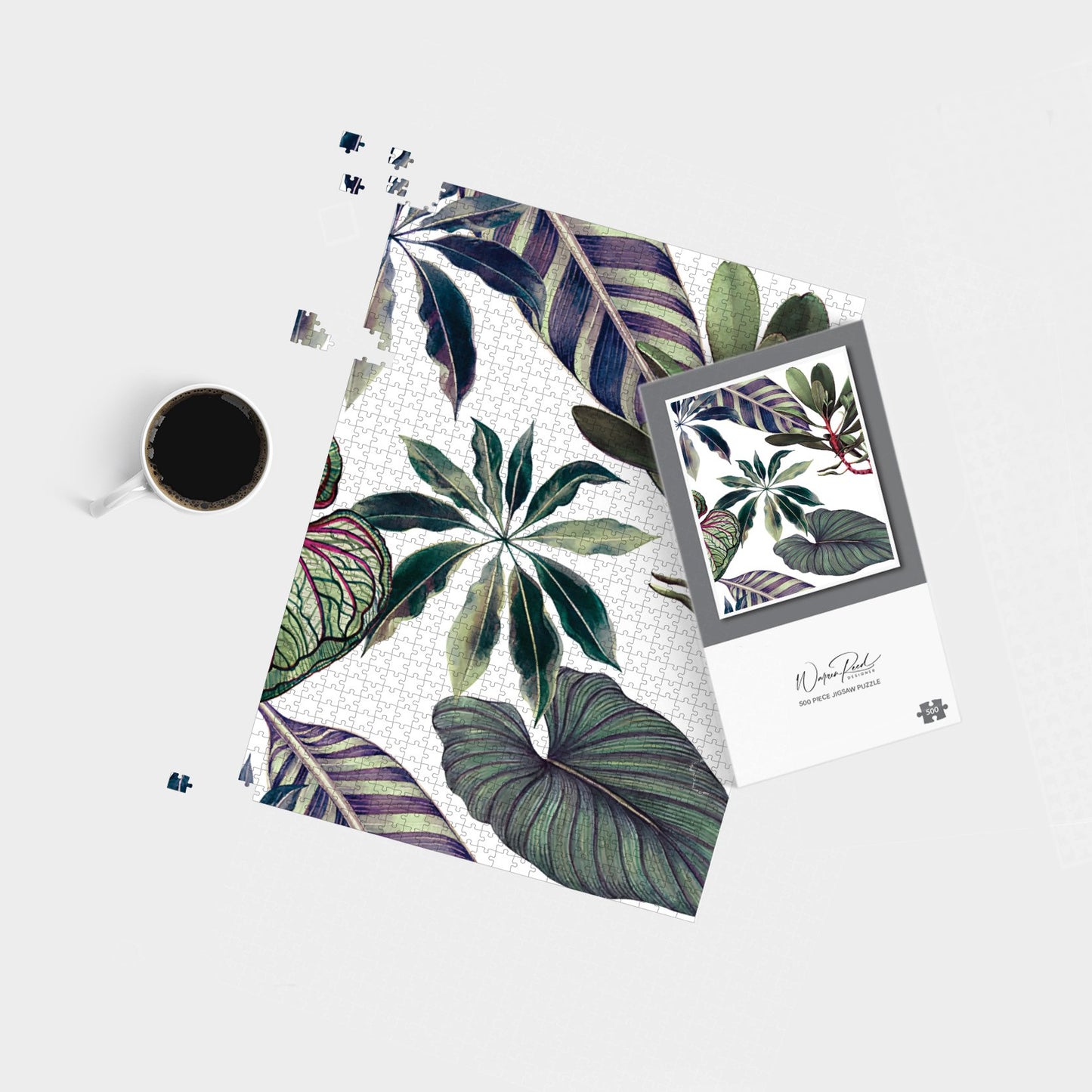 Watercolor Tropical Leaf Jigsaw Puzzle