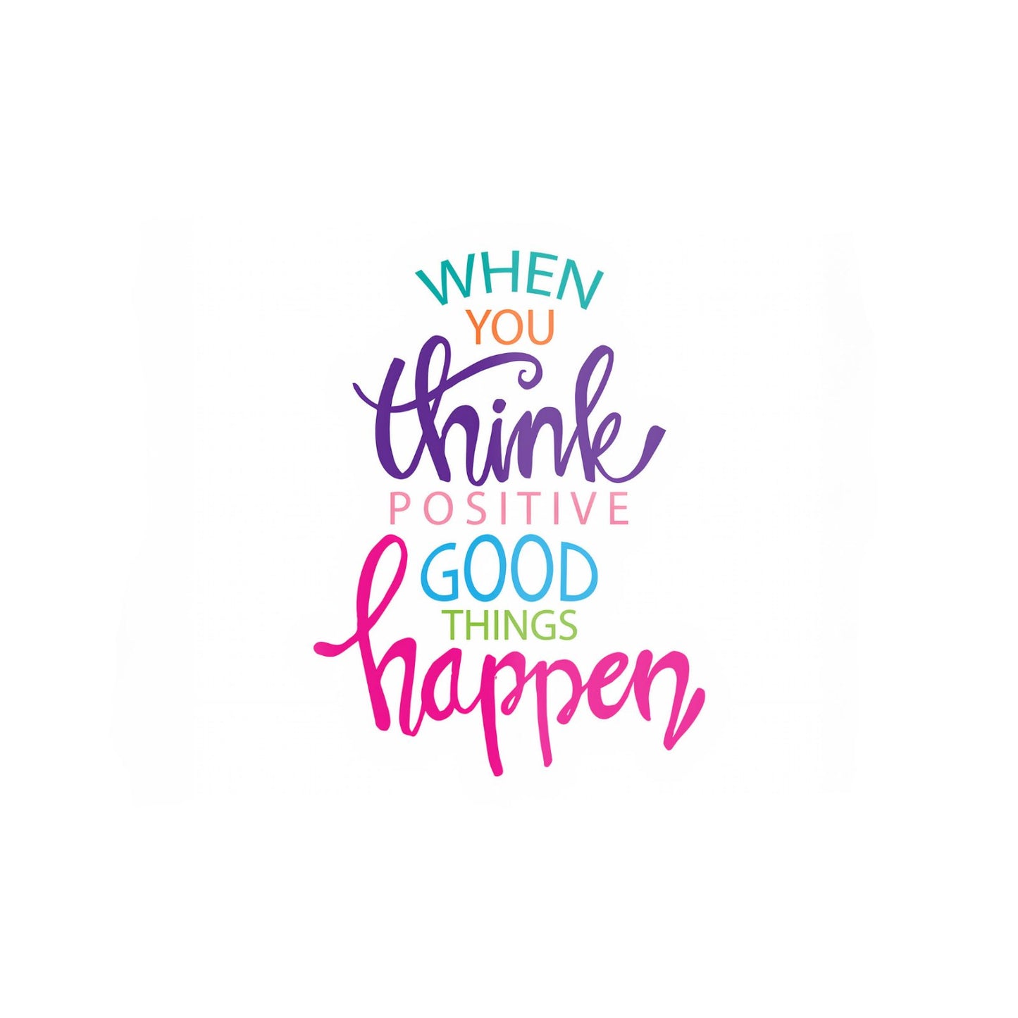 When You Think Positive Good Things Happen Glass Chopping Board