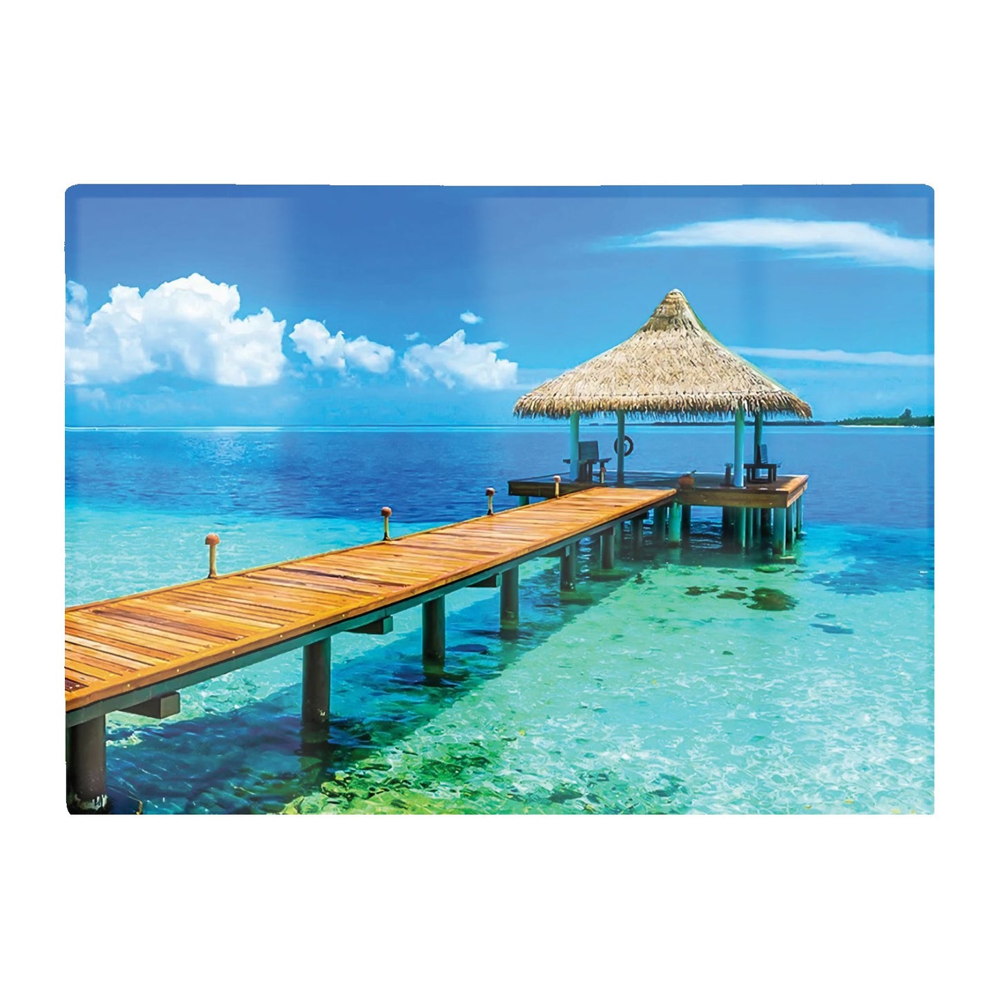 Maldive Beach Resort Glass Chopping Board
