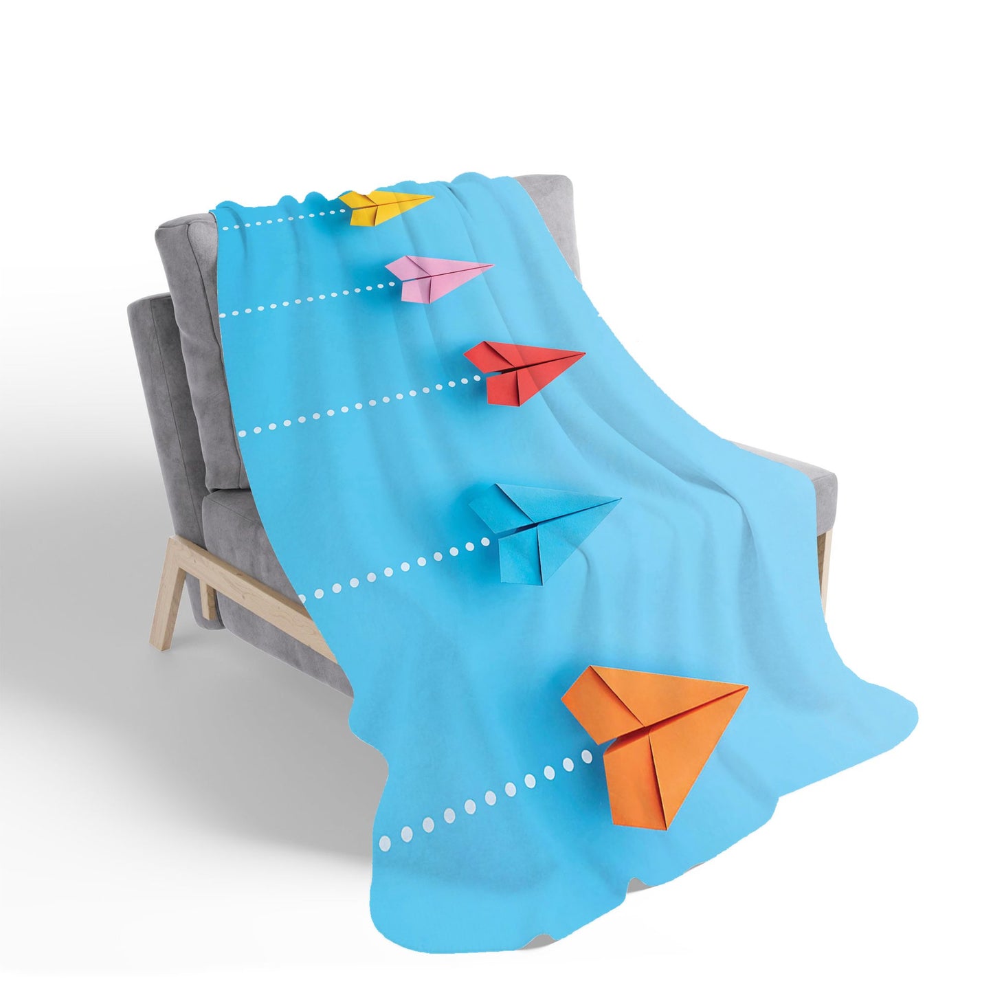 Paper Aeroplanes Sherpa Blanket