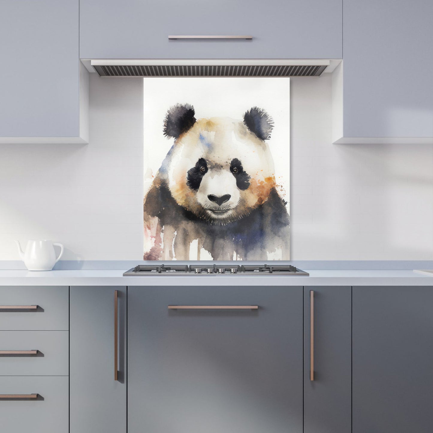 Panda Watercolour Kitchen Splashback