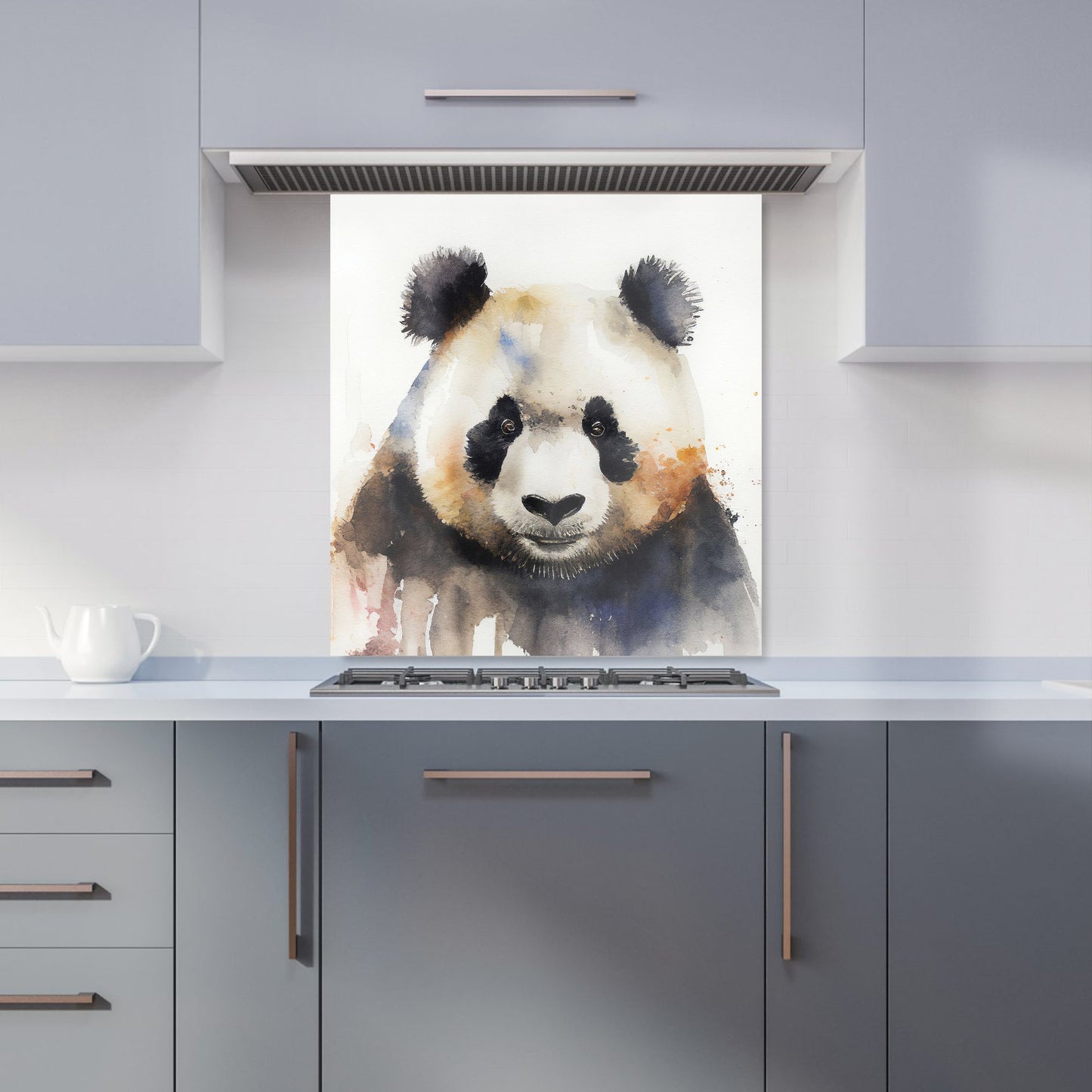 Panda Watercolour Kitchen Splashback