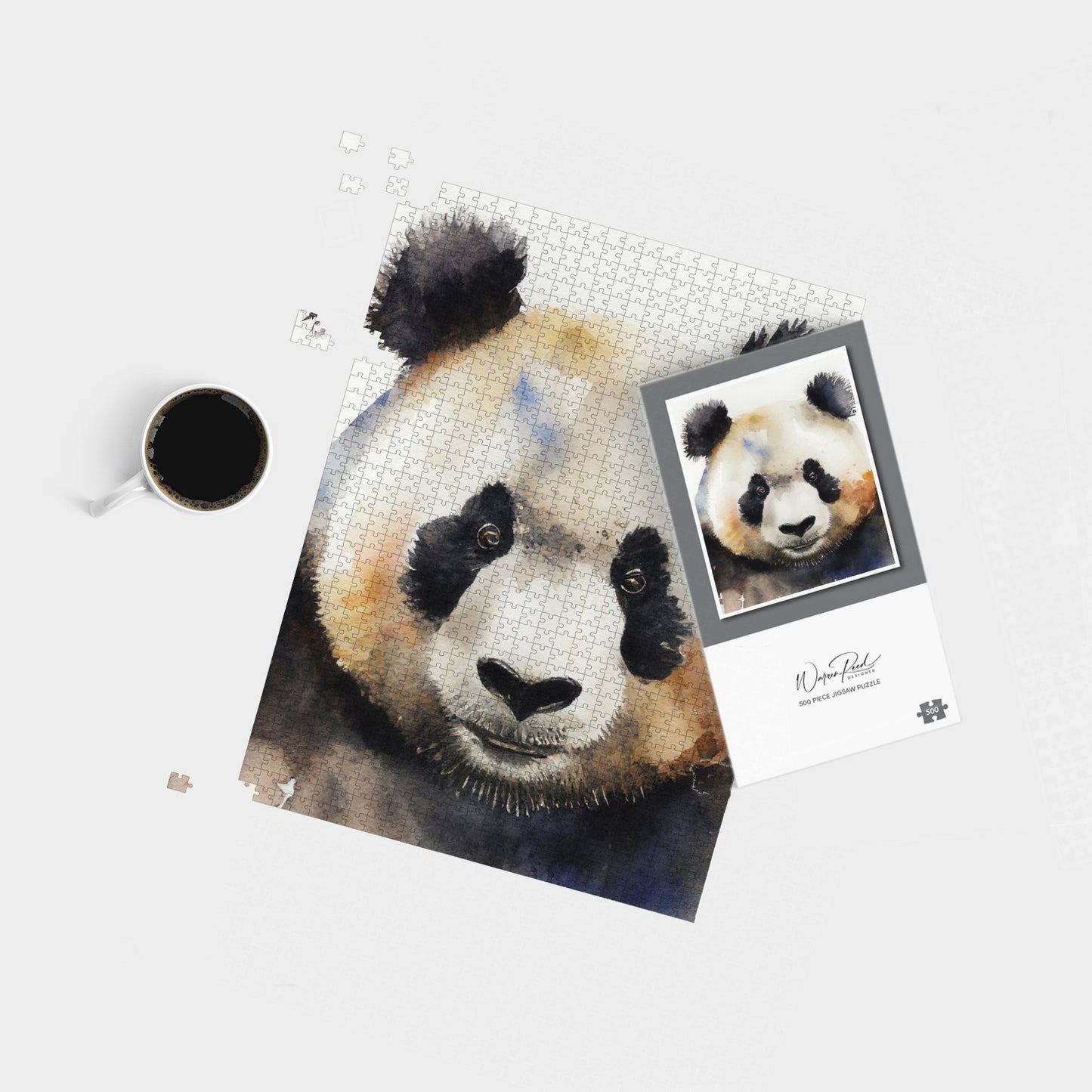 Panda Watercolour Jigsaw Puzzle