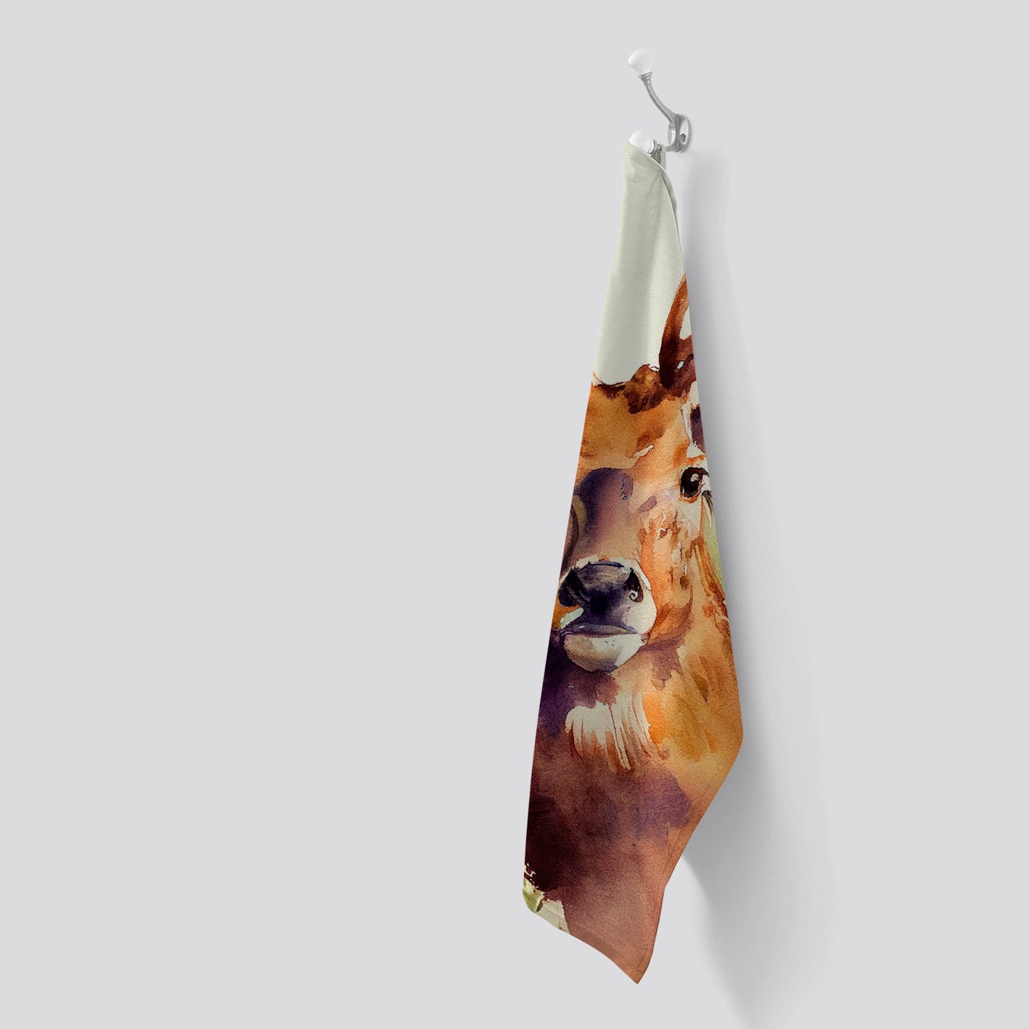 Splendid Stag Watercolour Tea Towel