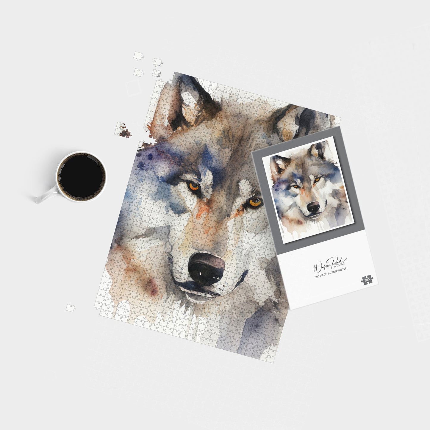Wolf Watercolour Jigsaw Puzzle