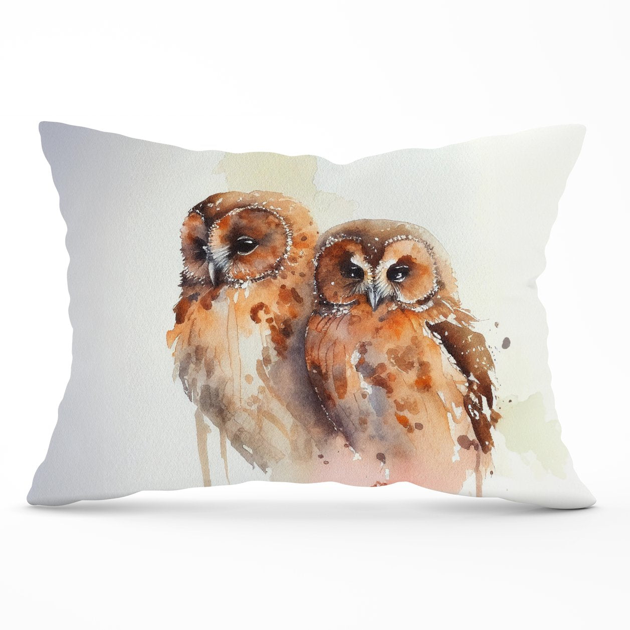 Loving Tawny Owls Watercolour Cushions